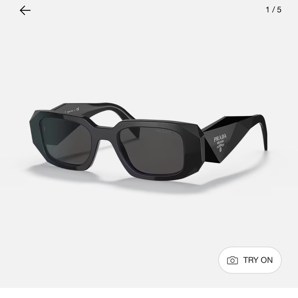 Prada Black Angular Sunglasses